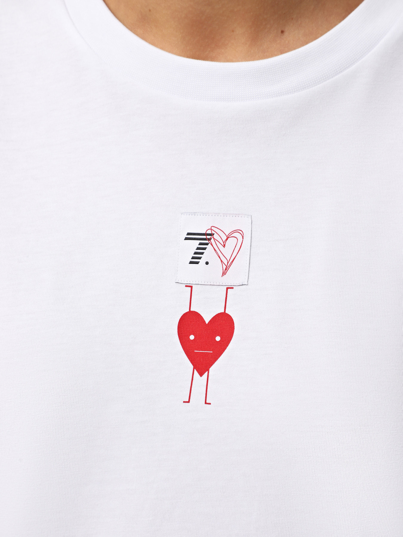 Футболка EA7 7.Cuore модель 7X000038-AF13243-F0076 Фото