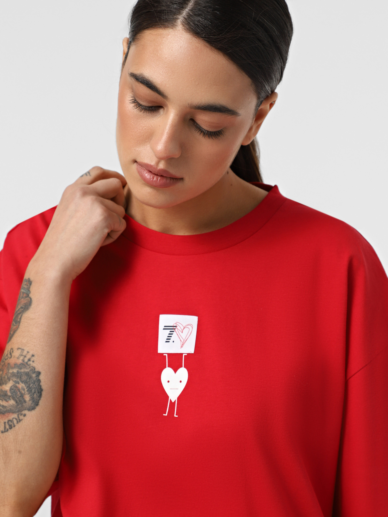 Футболка EA7 7.Cuore модель 7X000038-AF13243-F5043 Фото