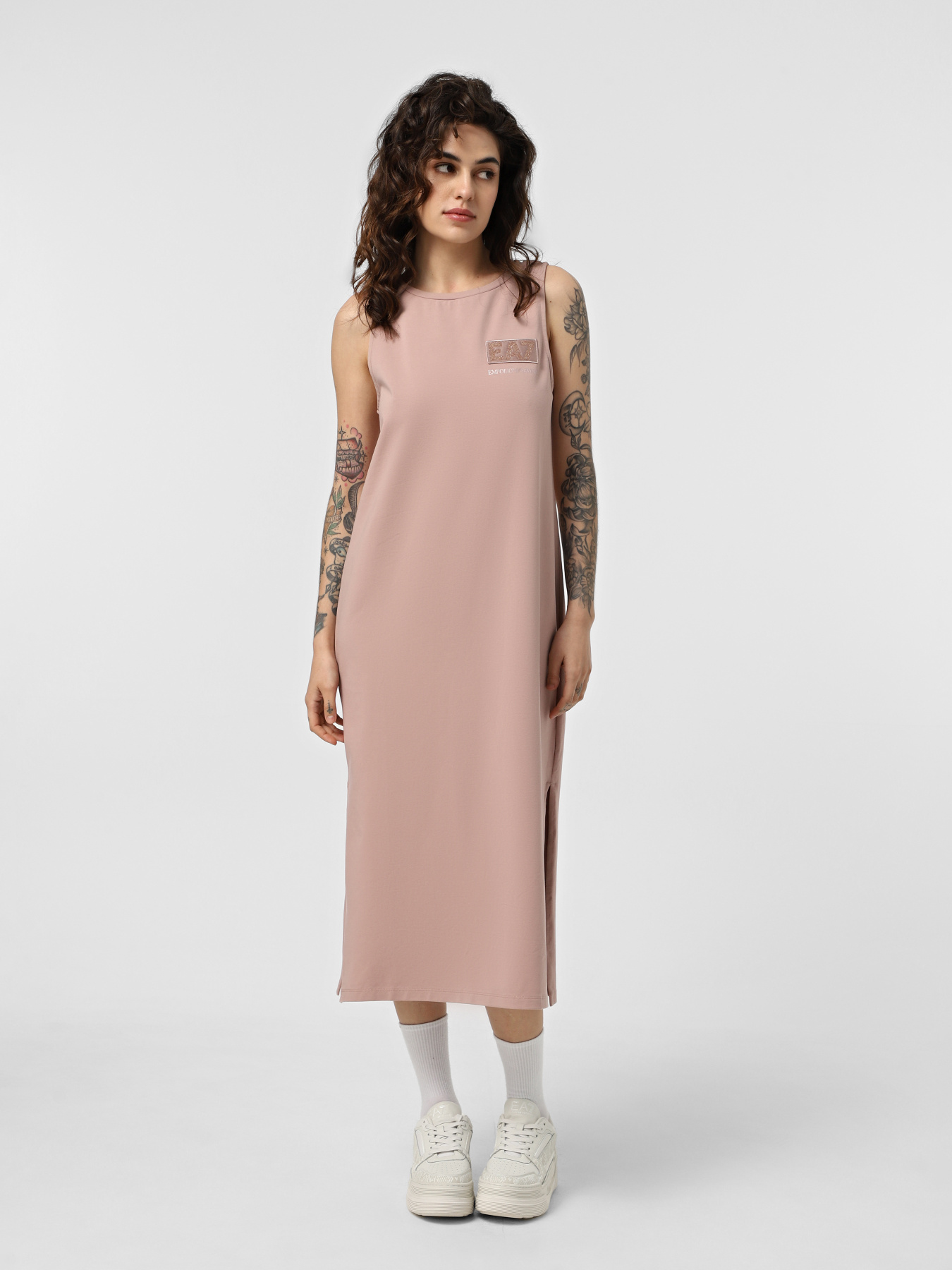 Сукня міді EA7 Logo Series модель 7W000180-AF12484-U4079 Фото