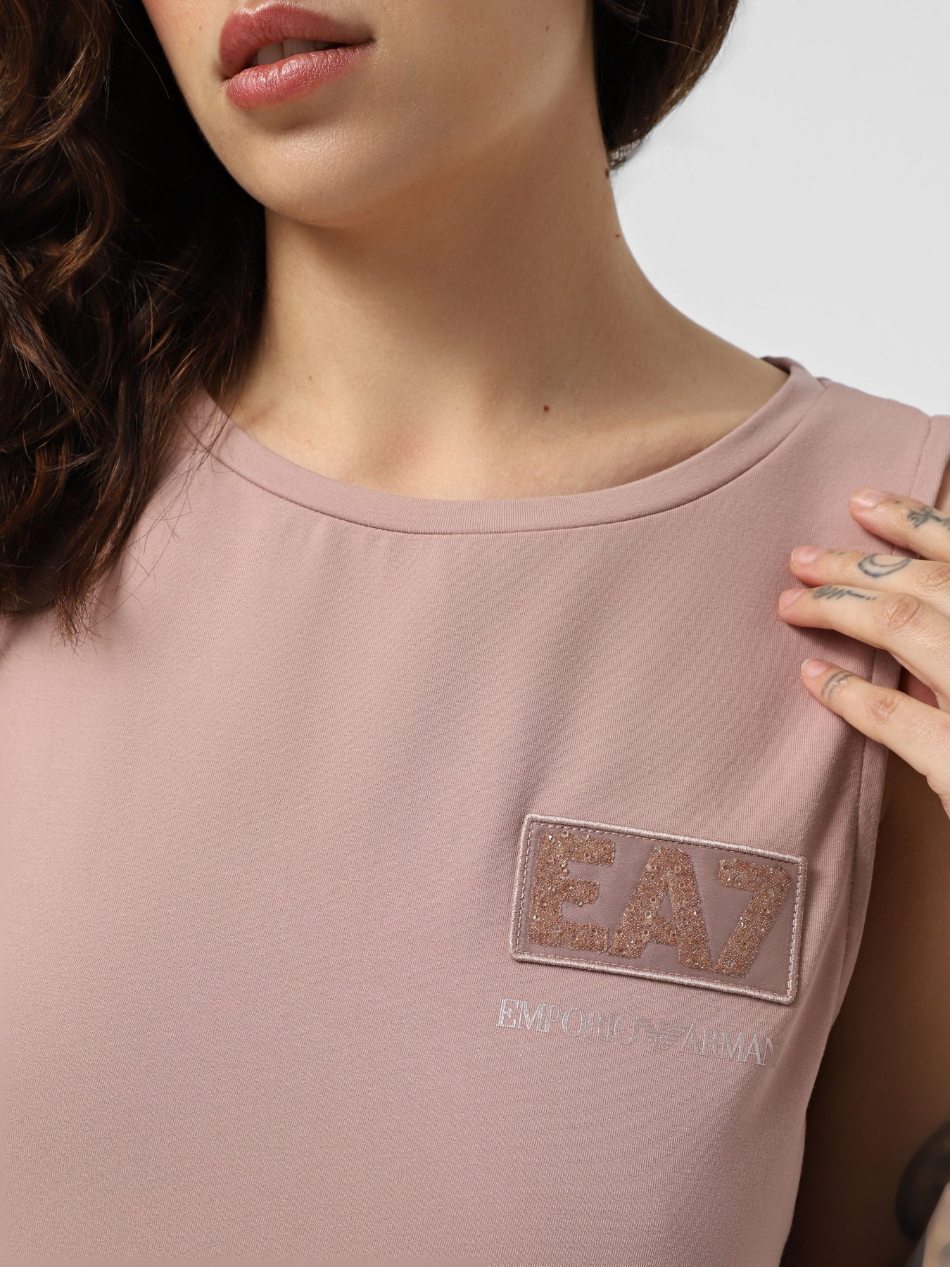 Сукня міді EA7 Logo Series модель 7W000180-AF12484-U4079 Фото