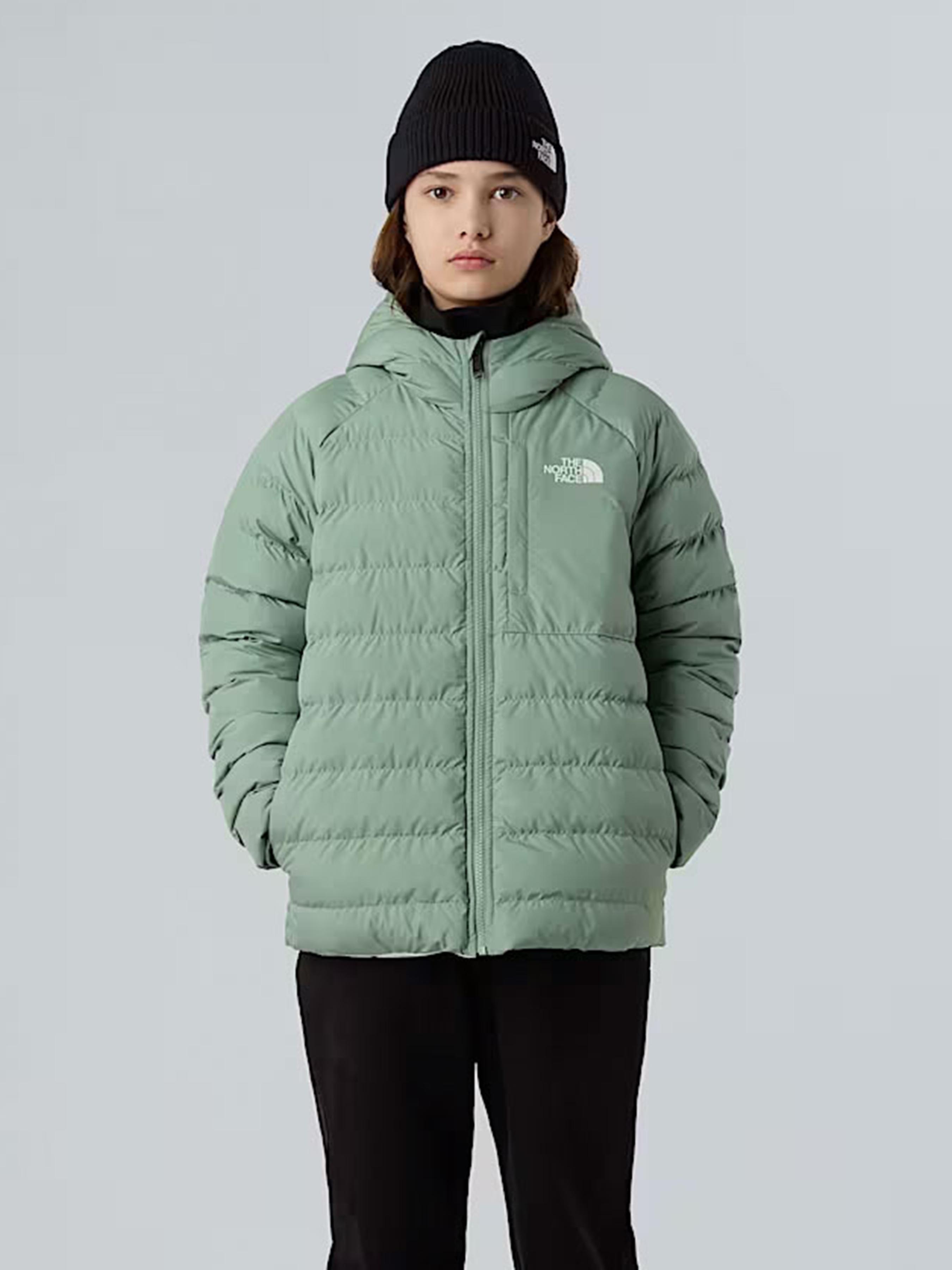 Дитяча Зимова куртка The North Face  (7Y453) колір сіро-зелений, матеріал поліестер
