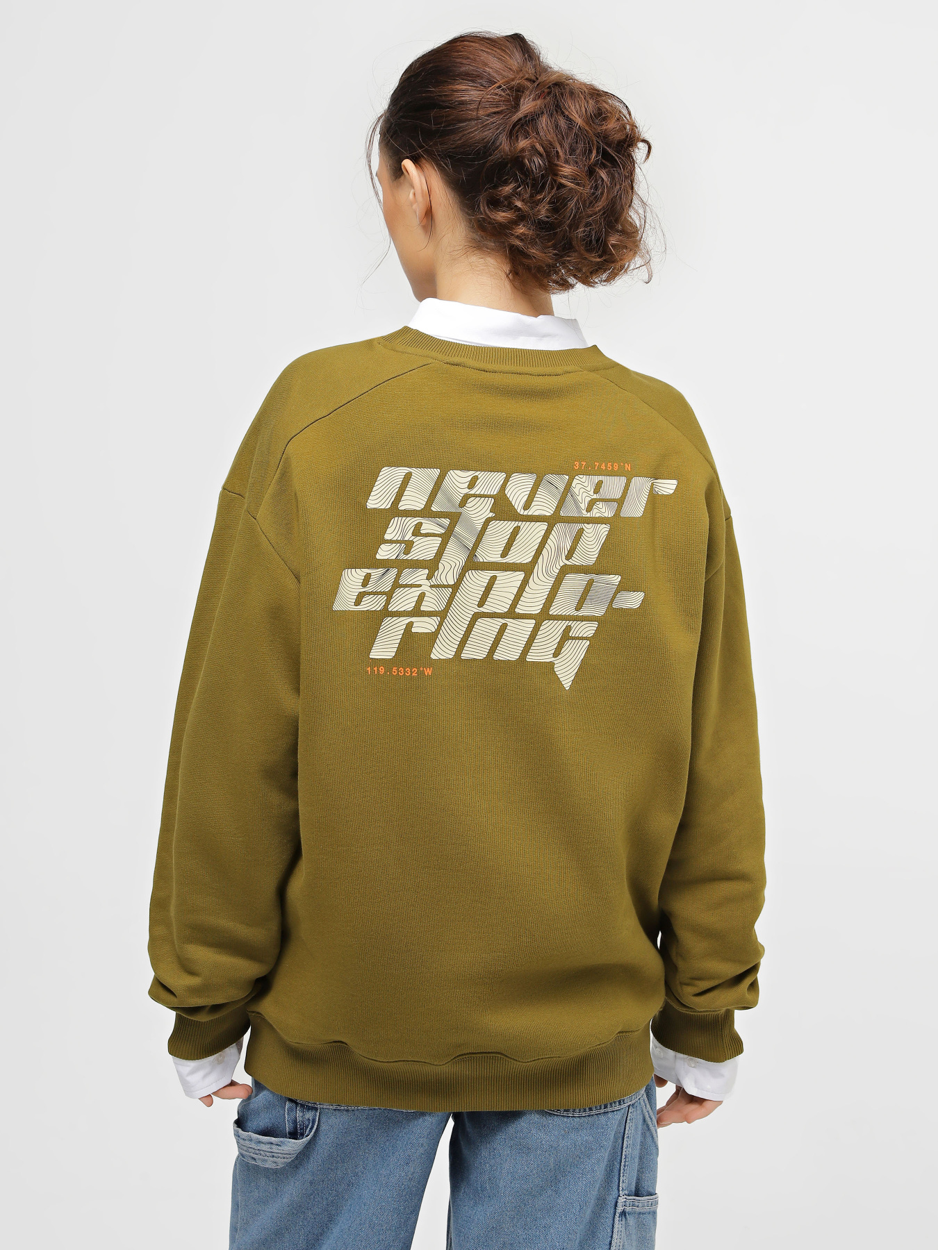 Свитшот The North Face Graphic Crew модель NF0A8531BEB1 Фото