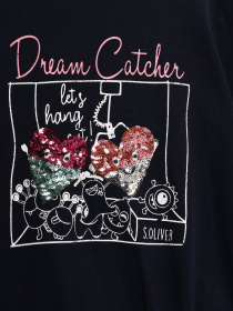 Лонгслів S.Oliver модель 53008312332_т.синій комб. Фото