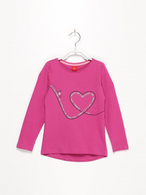 Лонгслив S.Oliver модель 53008312418_т.рожевий комб. Фото