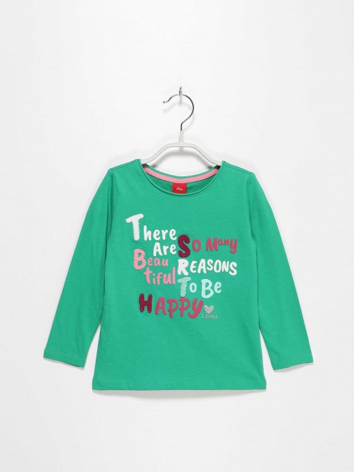 Лонгслив S.Oliver модель 53008312728_зелений комб. Фото