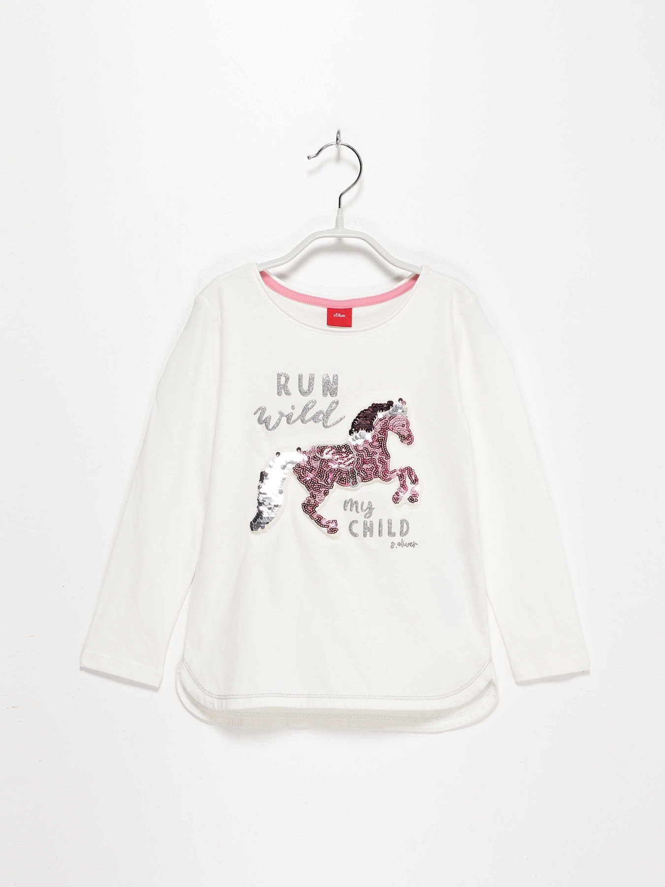 Лонгслив S.Oliver модель 53009312459_білий комб. Фото