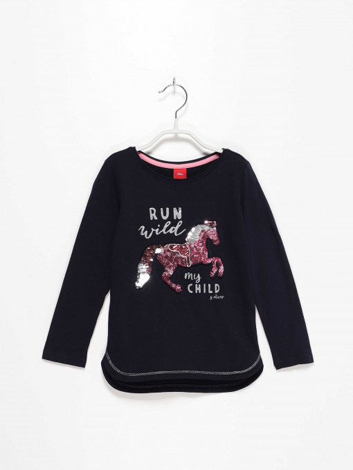 Лонгслив S.Oliver модель 53009312459_т.синій комб. Фото