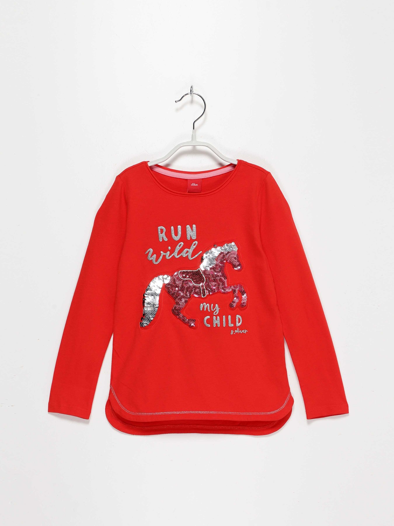 Лонгслив S.Oliver модель 53009312459_червоний комб. Фото