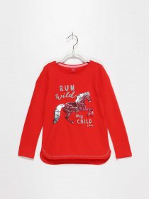 Лонгслив S.Oliver модель 53009312459_червоний комб. Фото