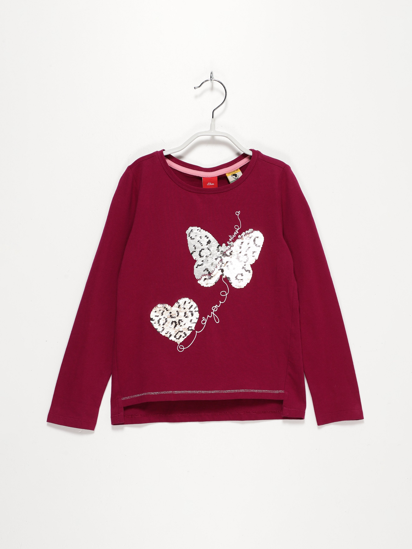 Лонгслив S.Oliver модель 53010312805_т.рожевий комб. Фото