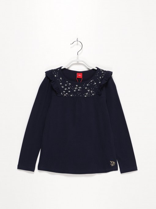 Лонгслив S.Oliver модель 53011312592_т.синій комб. Фото