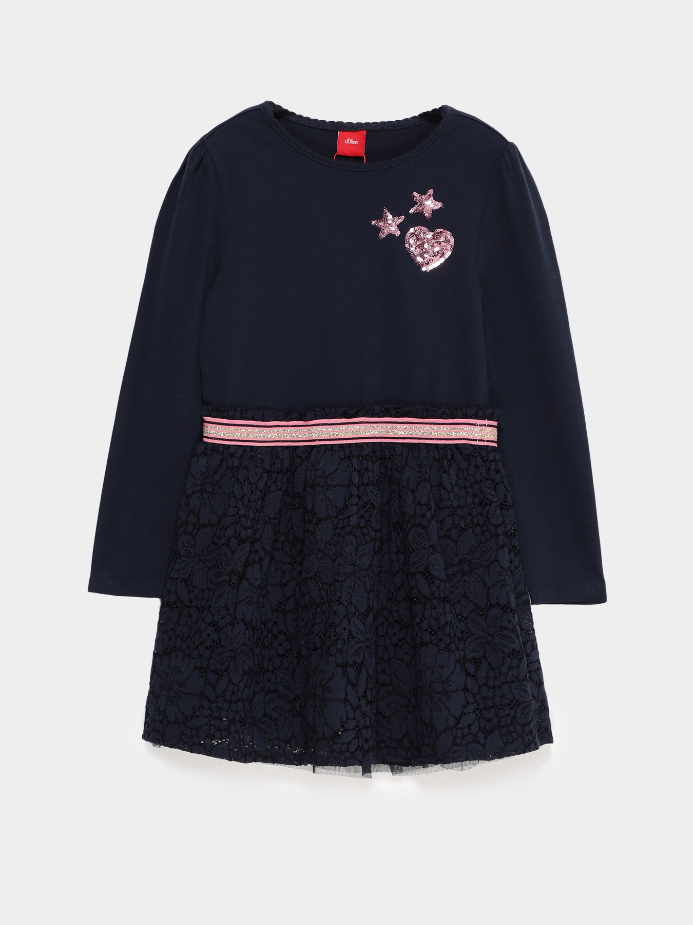 Платье мини S.Oliver модель 53011822948_т.синій комб. Фото