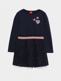 Платье мини S.Oliver модель 53011822948_т.синій комб. Фото