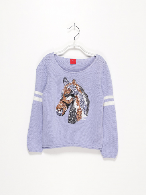 Джемпер S.Oliver модель 53808612003_бузковий комб. Фото