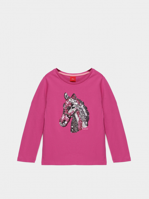 Лонгслив S.Oliver модель 54899312514_т.рожевий комб. Фото