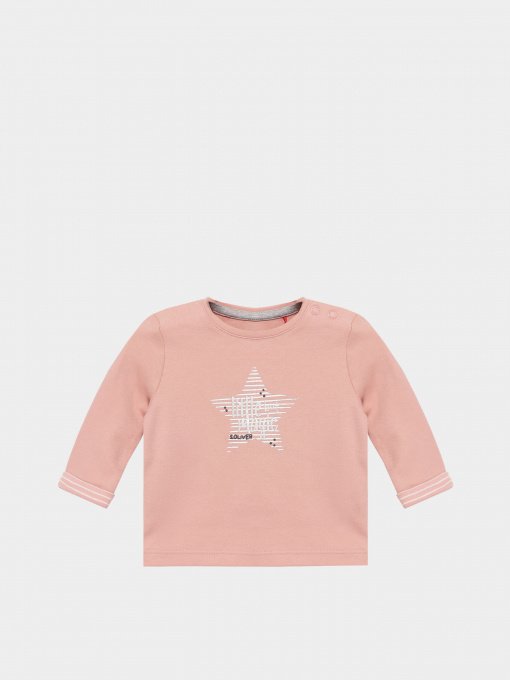 Лонгслив S.Oliver модель 56899310757_персиковий комб. Фото