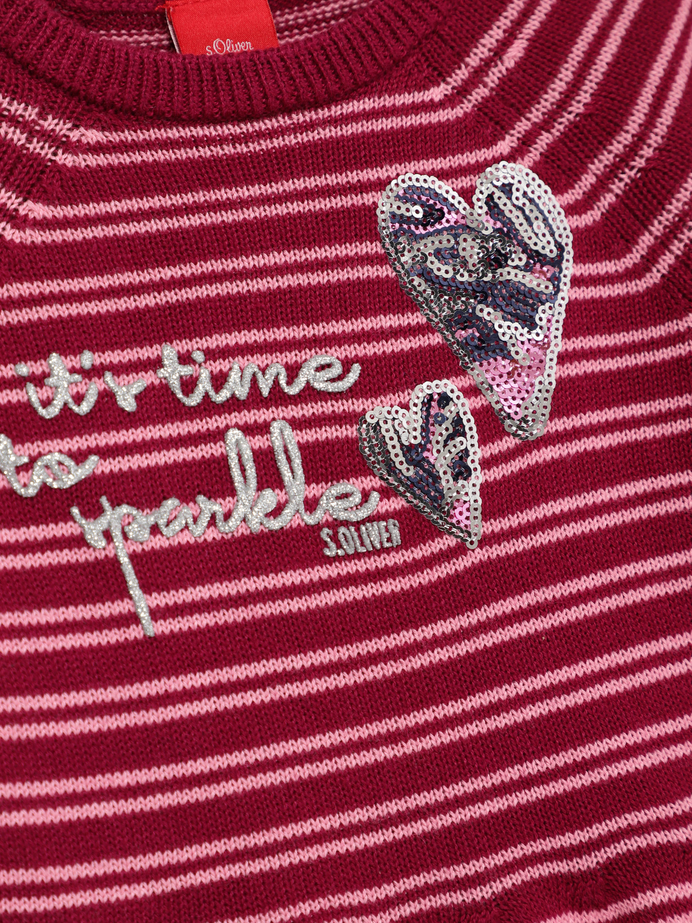 Платье мини S.Oliver модель 58010823201_бордовий комб. Фото