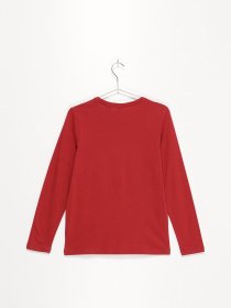 Лонгслів S.Oliver модель 61009312440_бордовий комб. Фото