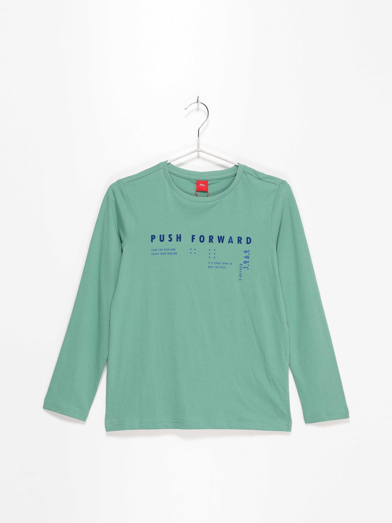 Лонгслив S.Oliver модель 61009312535_зелений комб. Фото