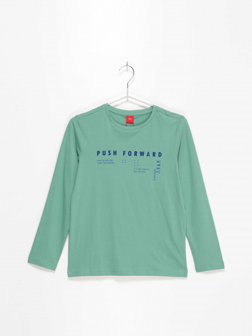 Лонгслив S.Oliver модель 61009312535_зелений комб. Фото