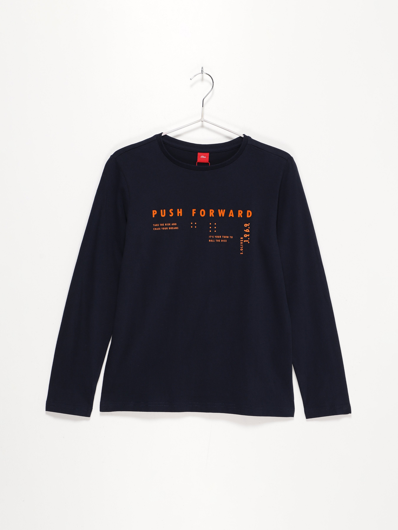 Лонгслив S.Oliver модель 61009312535_т.синій комб. Фото