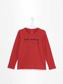 Лонгслів S.Oliver модель 61009312535_червоний комб. Фото