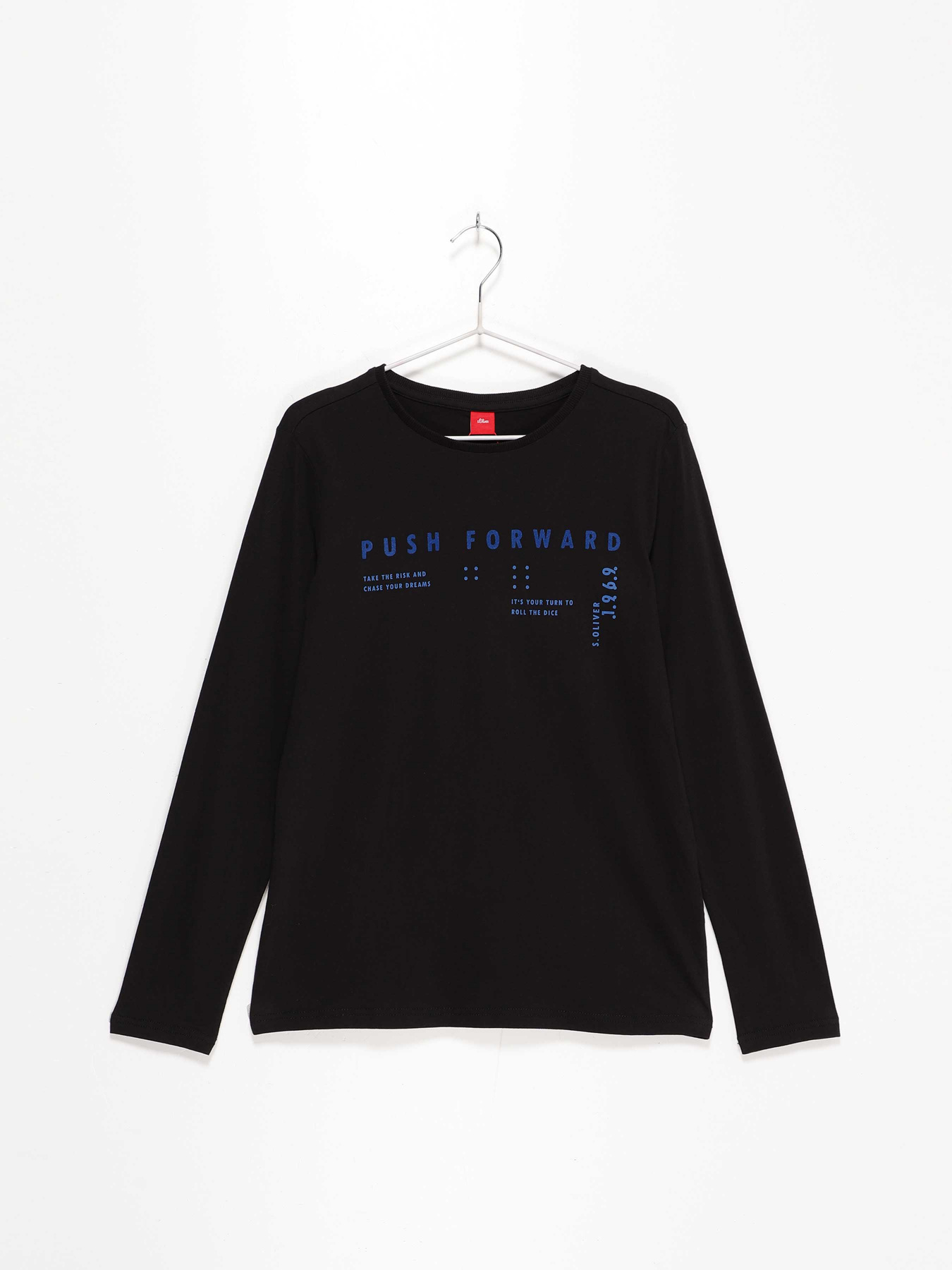 Лонгслив S.Oliver модель 610093125351_чорний комб Фото