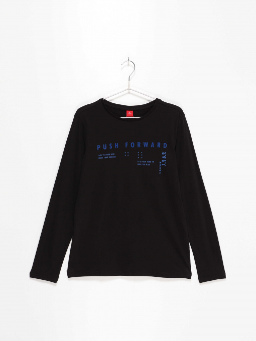 Лонгслив S.Oliver модель 610093125351_чорний комб Фото