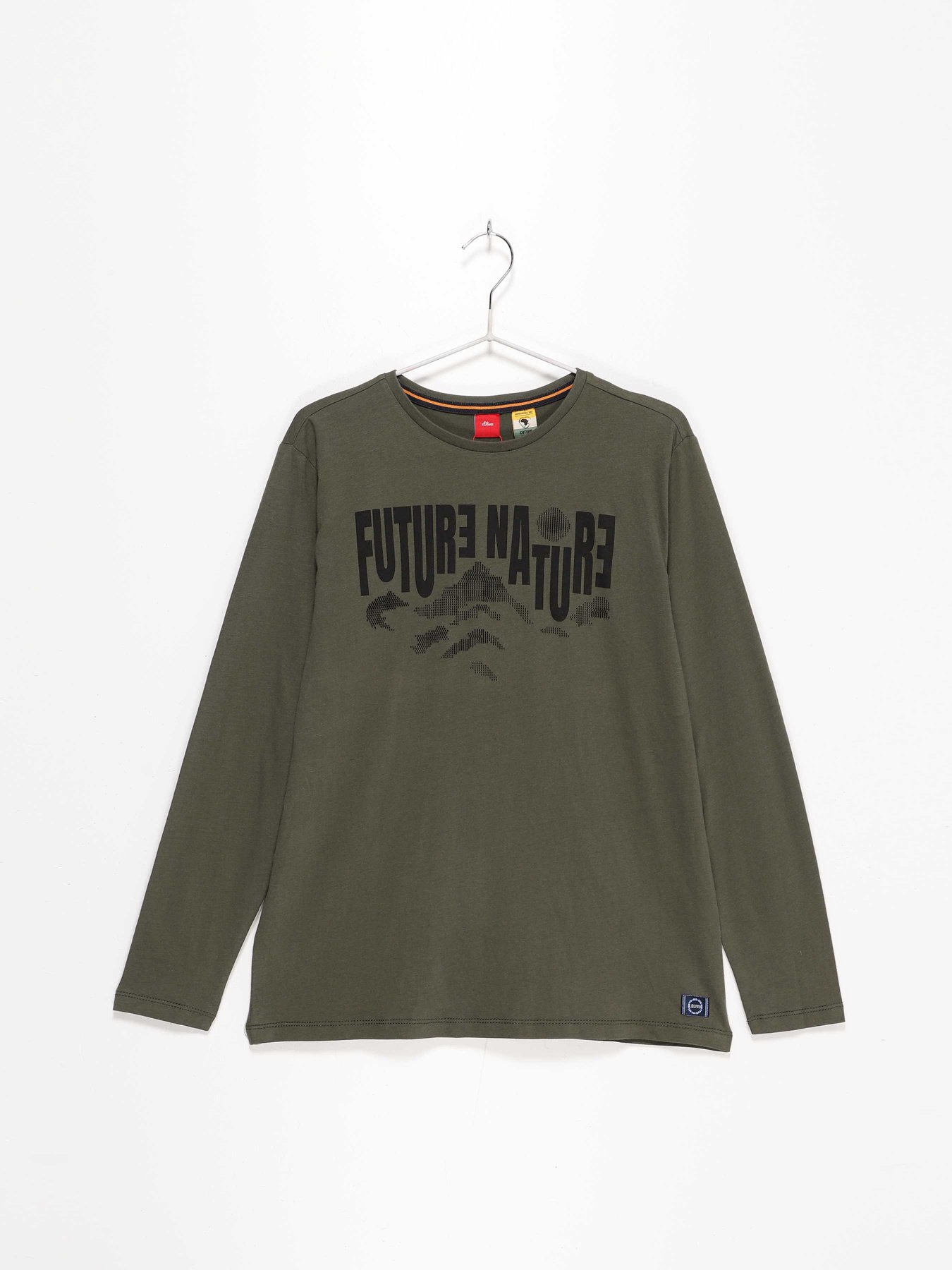 Лонгслив S.Oliver модель 610103126971_хакі комб Фото