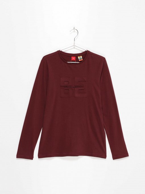 Лонгслив S.Oliver модель 610103127561_бордовий Фото