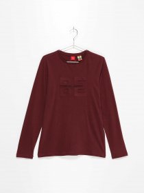 Лонгслів S.Oliver модель 610103127561_бордовий Фото