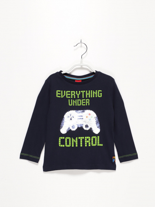 Лонгслив S.Oliver модель 63008318855_т.синій комб. Фото