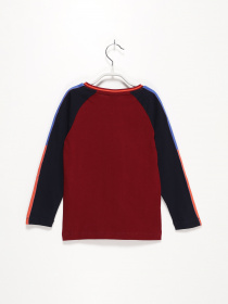 Лонгслив S.Oliver модель 63009312449_бордовий комб. Фото