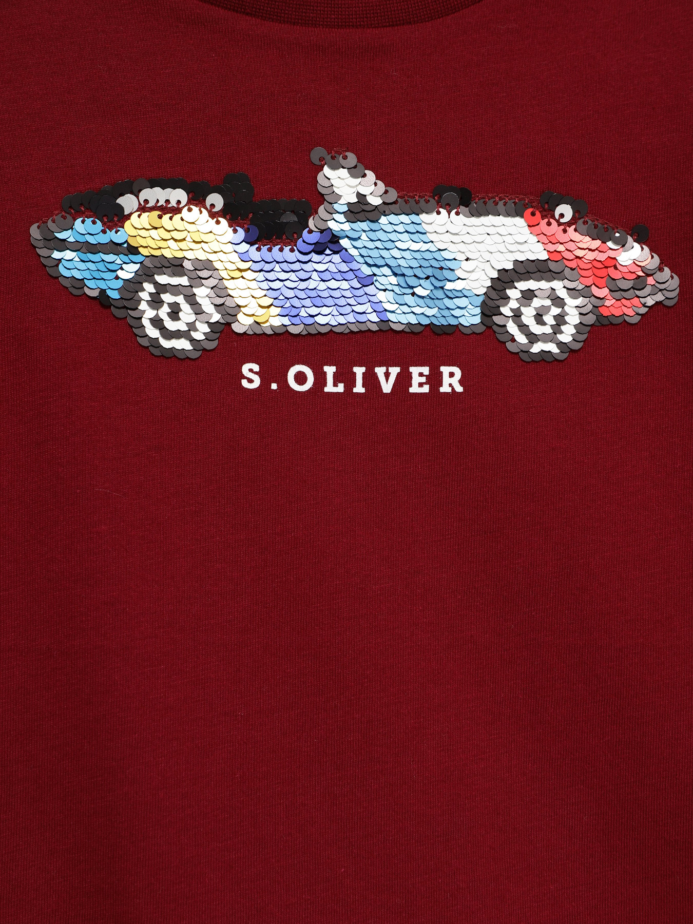 Лонгслів S.Oliver модель 63009312706_бордовий комб. Фото