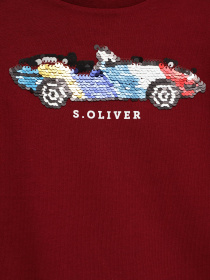 Лонгслів S.Oliver модель 63009312706_бордовий комб. Фото