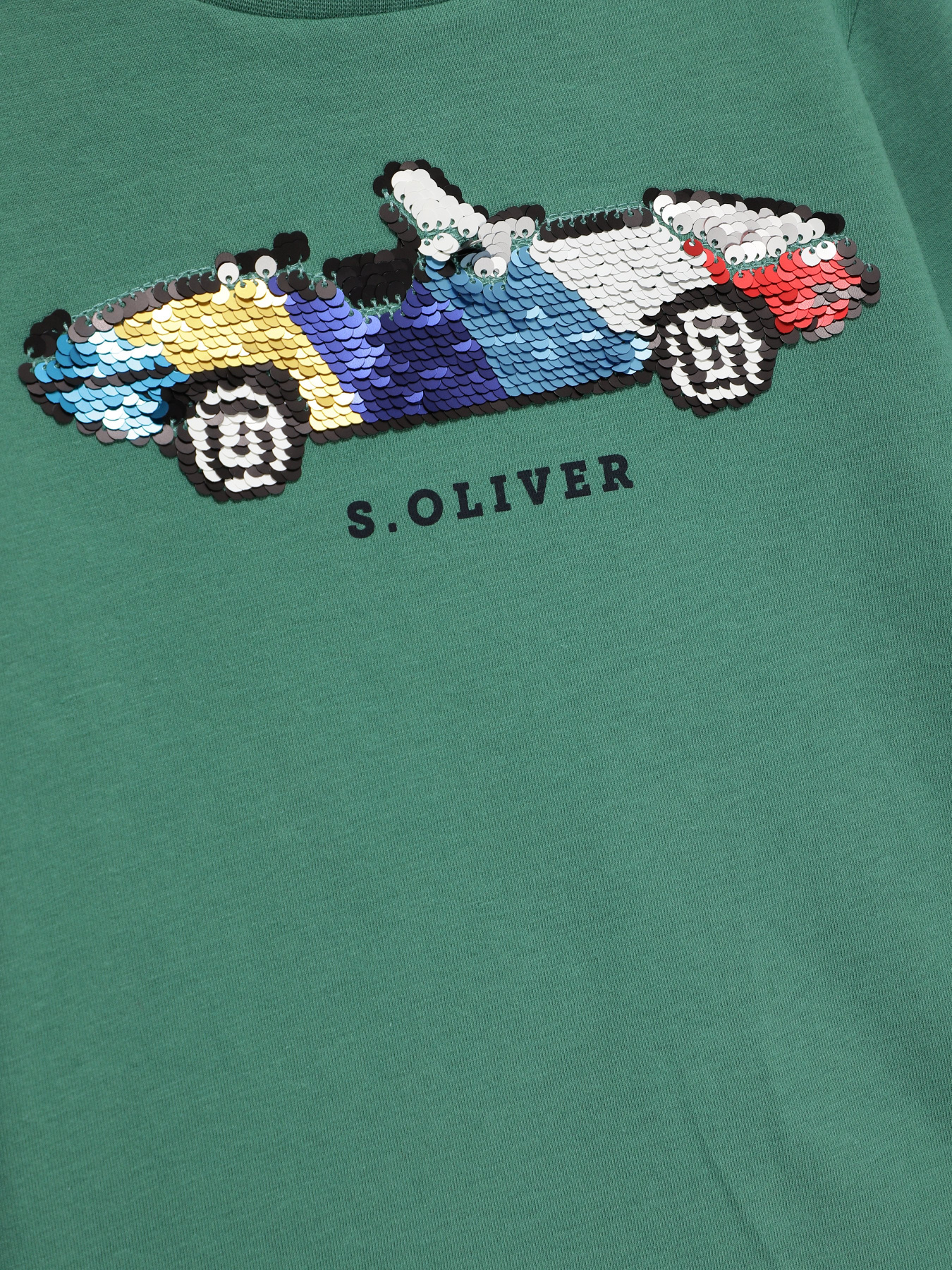 Лонгслив S.Oliver модель 63009312706_зелений комб. Фото