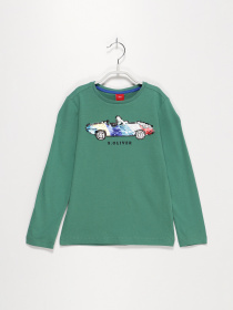 Лонгслив S.Oliver модель 63009312706_зелений комб. Фото