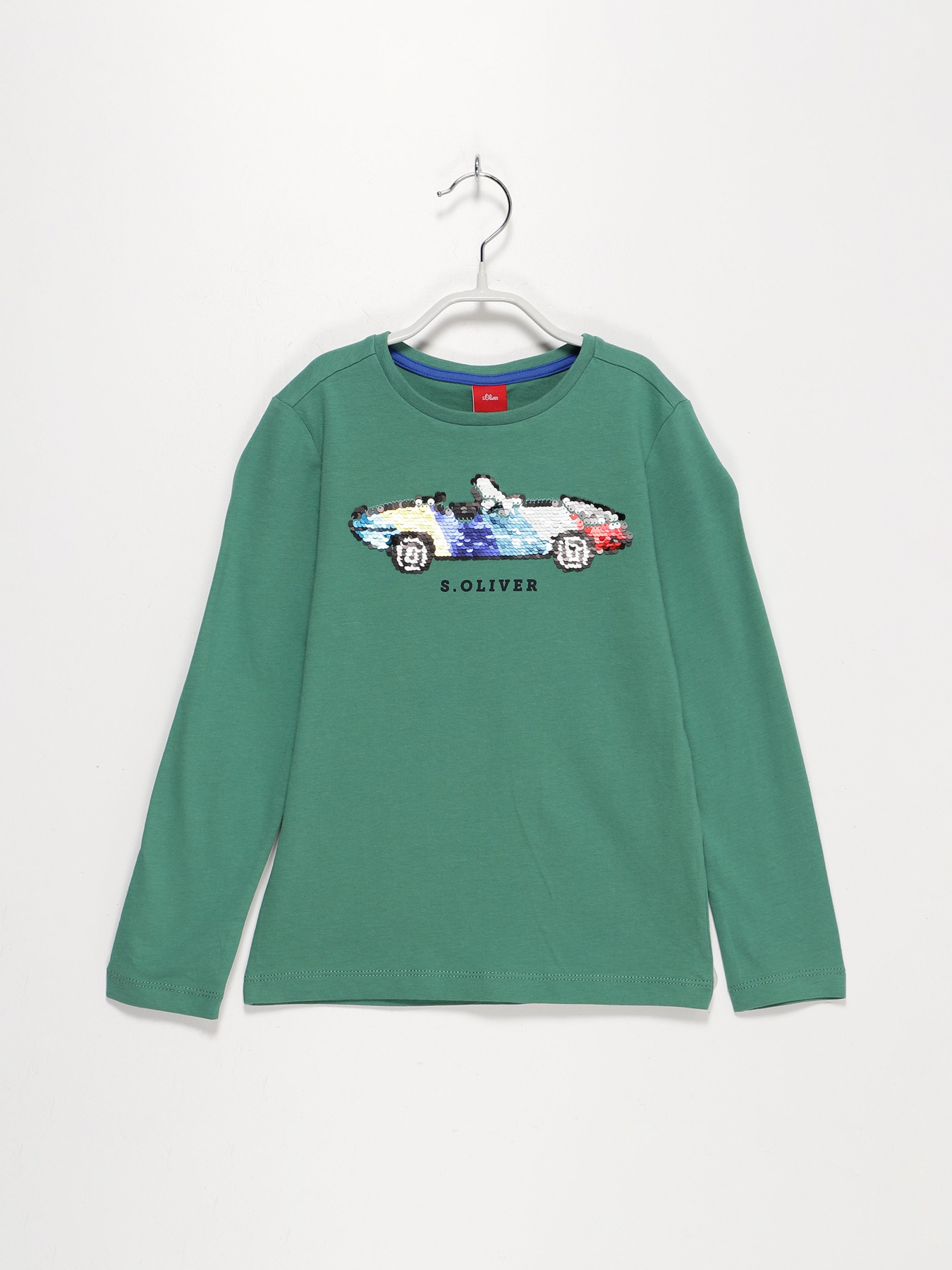 Лонгслів S.Oliver модель 63009312706_зелений комб. Фото