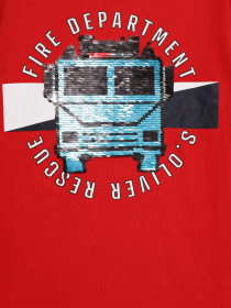 Лонгслив S.Oliver модель 63011312672_червоний комб. Фото