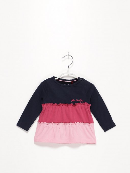 Лонгслів S.Oliver модель 65008312413_рожевий комб. Фото