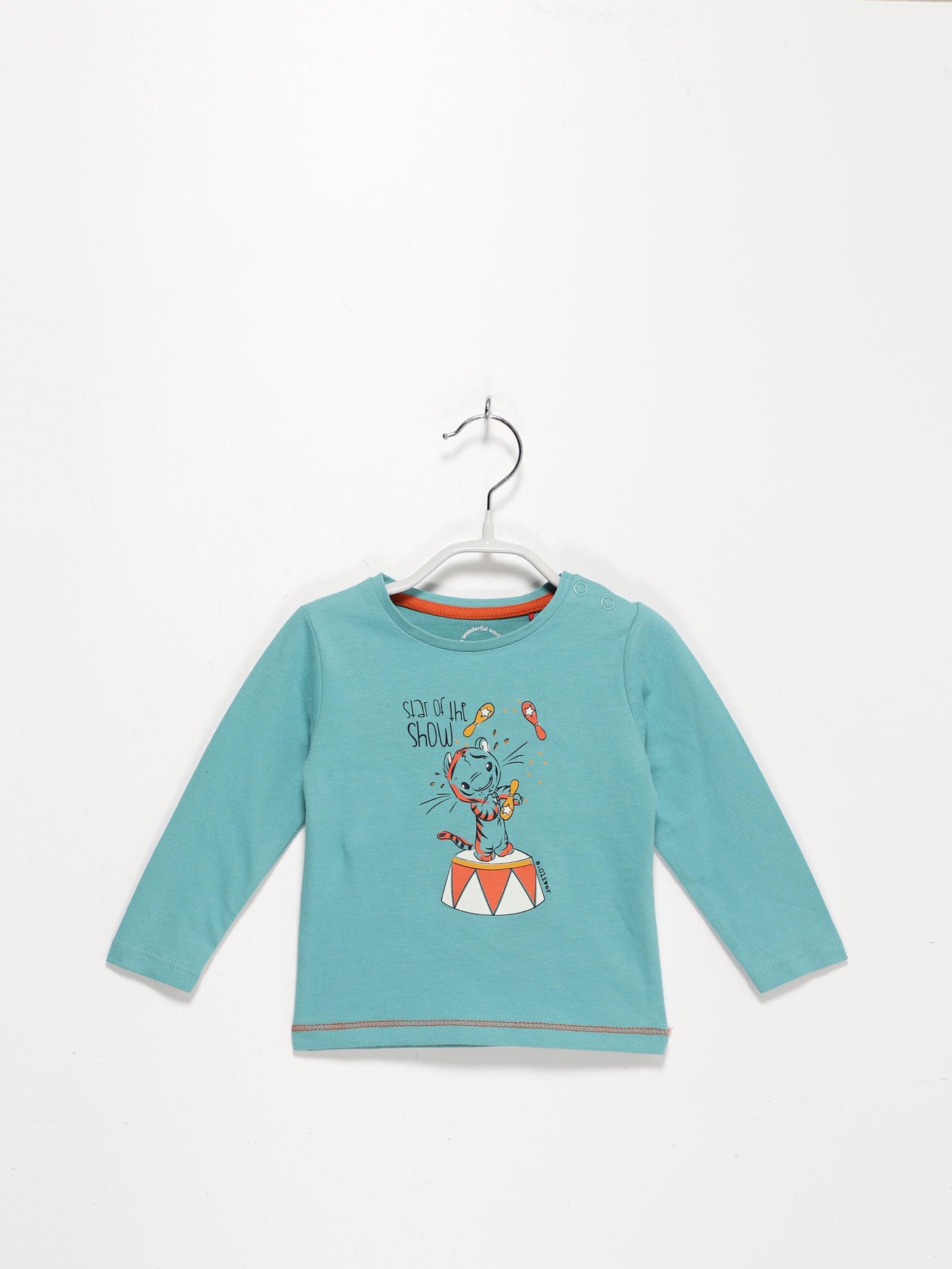 Лонгслив S.Oliver модель 65008312417_бірюзовий комб. Фото