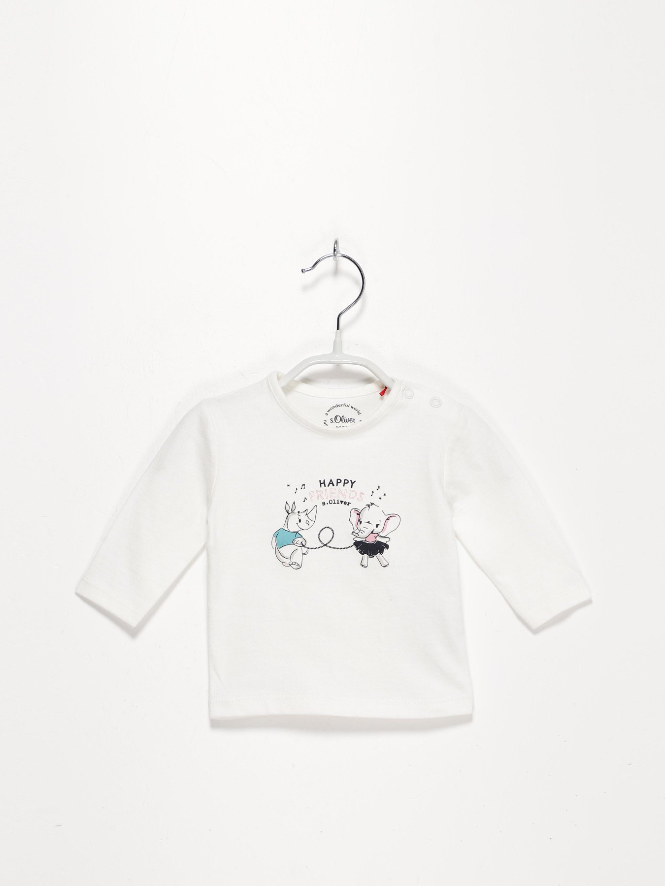 Лонгслив S.Oliver модель 65008312419_білий комб. Фото