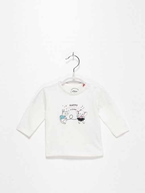 Лонгслив S.Oliver модель 65008312419_білий комб. Фото