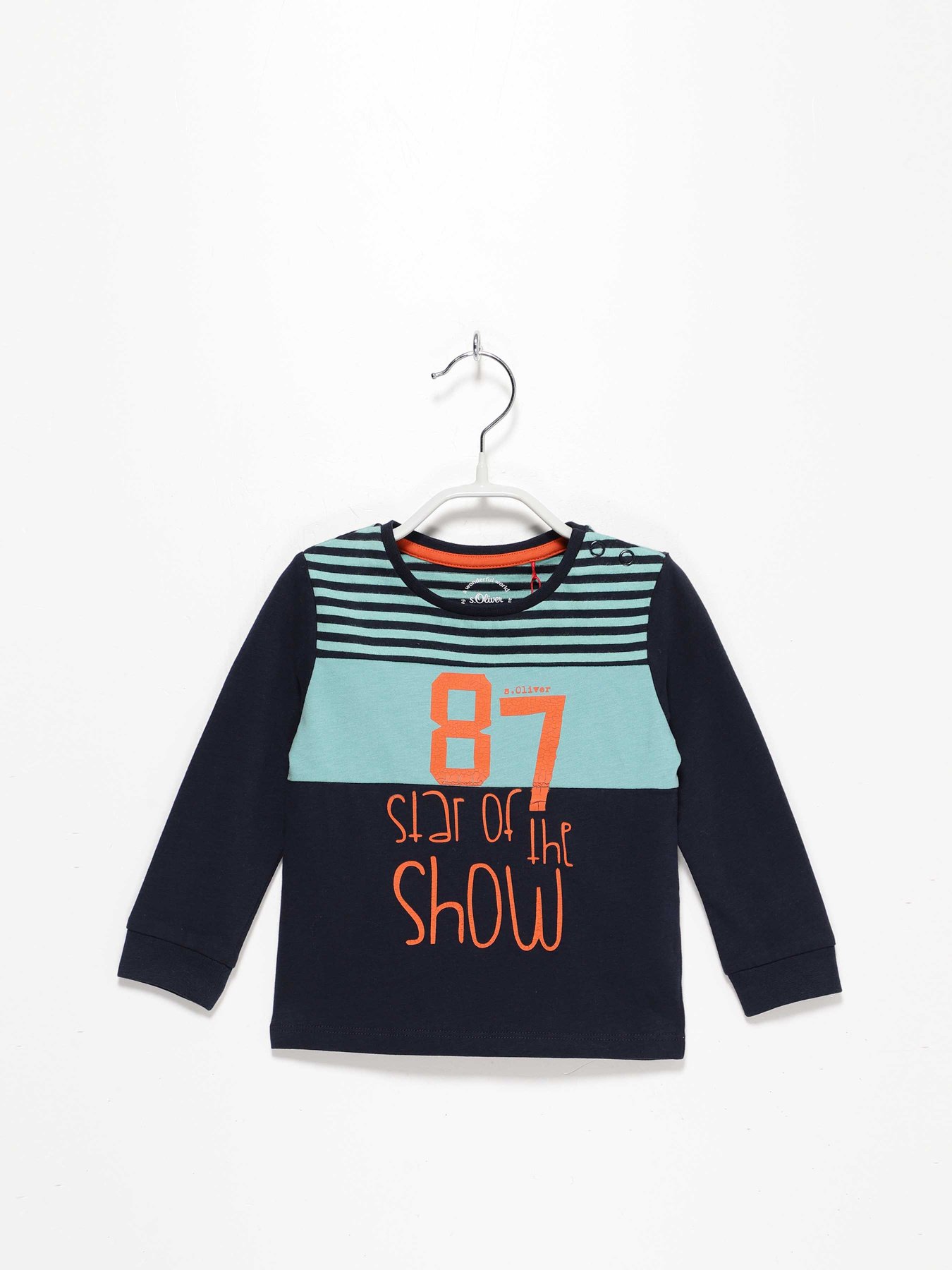 Лонгслів S.Oliver модель 65008312422_т.синій комб. Фото