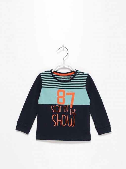 Лонгслив S.Oliver модель 65008312422_т.синій комб. Фото