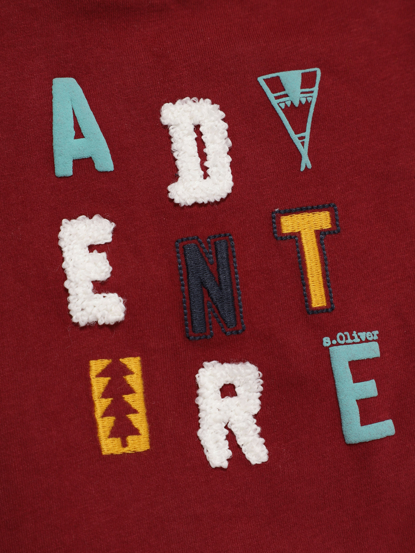 Лонгслив S.Oliver модель 65010312725_бордовий комб. Фото