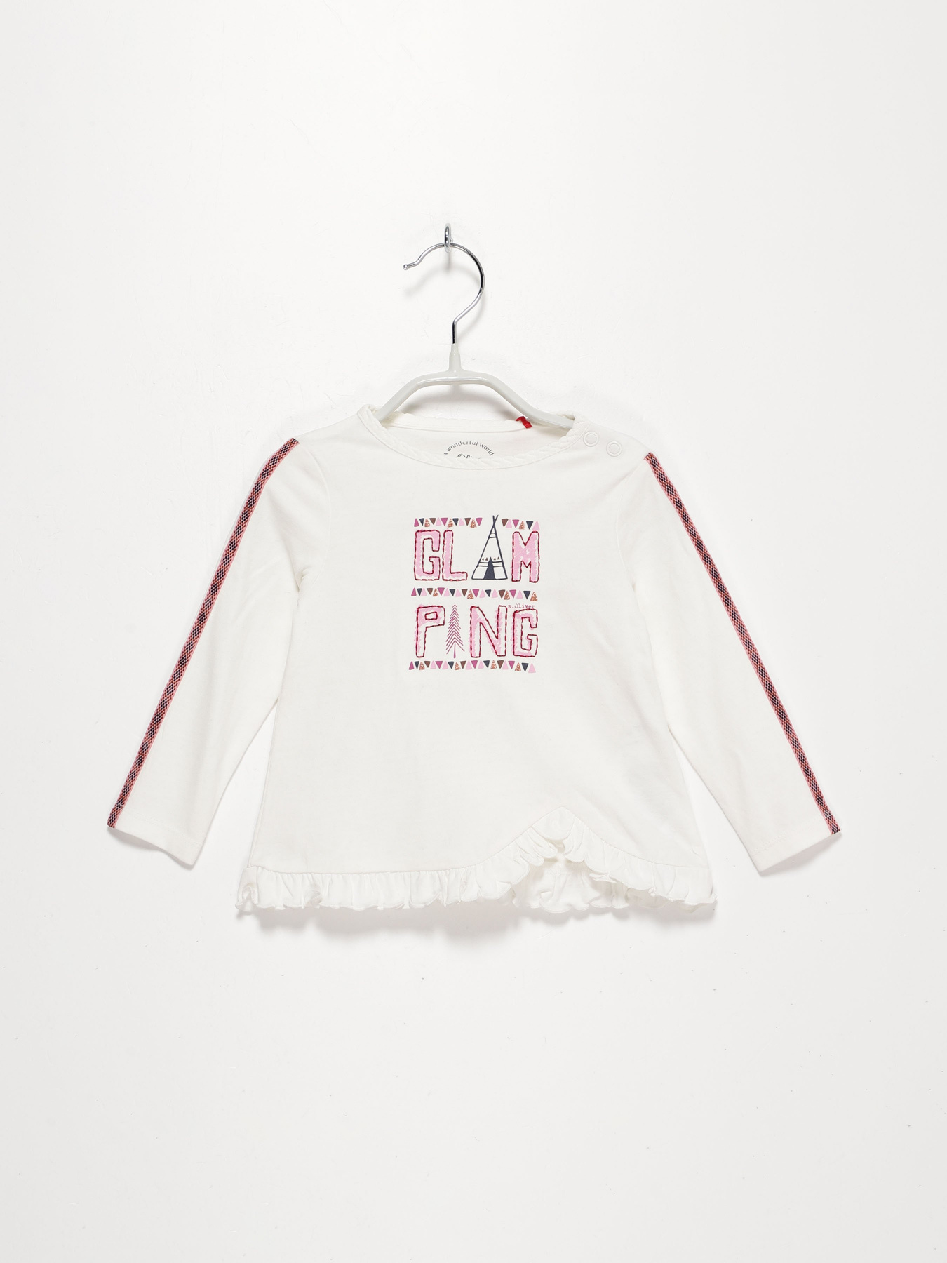 Лонгслив S.Oliver модель 65010312812_білий комб. Фото