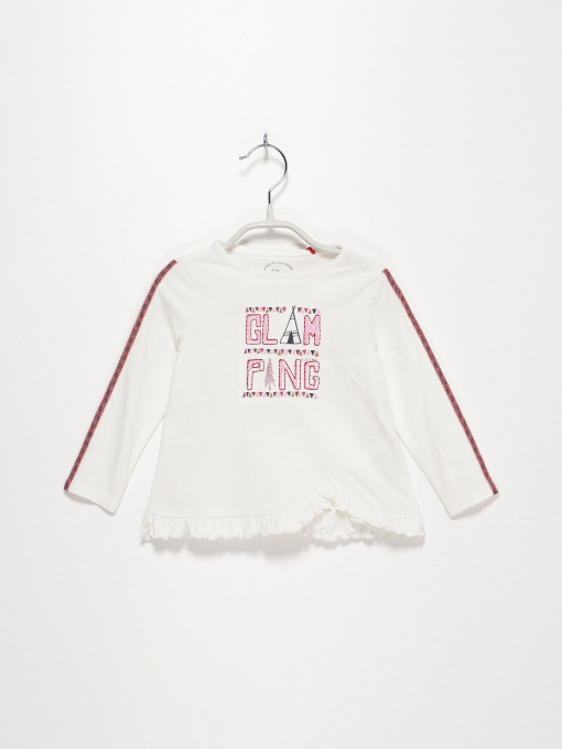 Лонгслив S.Oliver модель 65010312812_білий комб. Фото