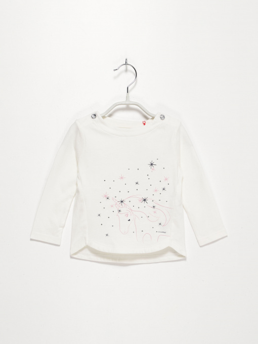 Лонгслив S.Oliver модель 65011312557_білий комб. Фото