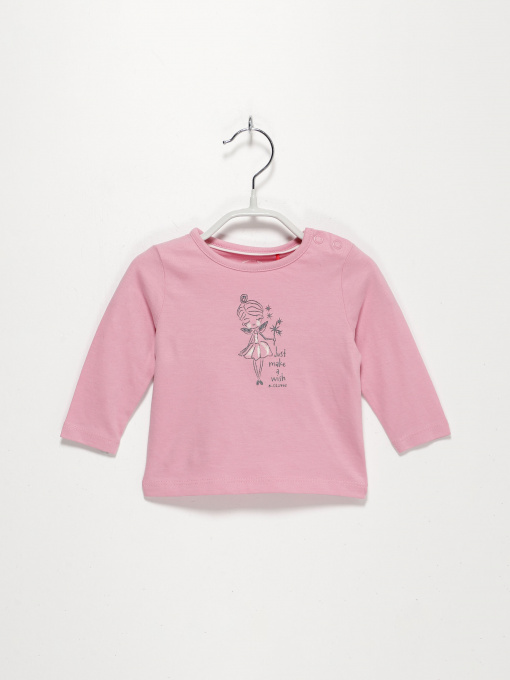 Лонгслів S.Oliver модель 65011312594_рожевий комб. Фото